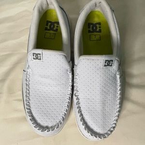 DC White Leather Loafers